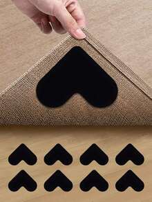 4/8/12/1 Pack Of Carpet Anti-Slip Fixing Tape, PU Material, Washable, Residue-Free, Reusable, Washable Fixing Stickers. - Multicolor - View 5