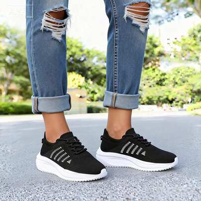 Giày thể thao nhẹ unisex (cỡ EU 38-47) - Phối màu đen/cam/trắng, thiết kế cổ thấp thoáng khí, đế đệm MD - Thích hợp cho chạy bộ, đi bộ và sử dụng hàng ngày.