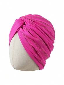 1pc Polyester Bohemian Rhinestone Headband Hat, Suitable For Party, Wedding, Vacation, Evening Date, All Seasons - 1 Item - View 10