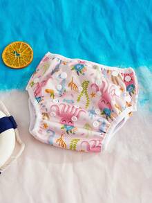 1条可重复使用可调节可水洗婴儿游泳尿布裤 - 彩色 - 查看 16