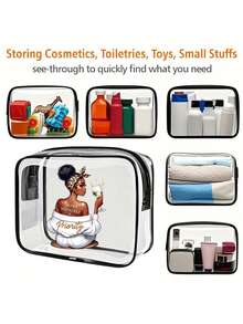 这款女士透明化妆包小巧精致，设计时尚，是旅行、健身和海滩度假的理想之选。也是送给闺蜜、姐妹或妈妈的绝佳礼物。非常适合周末旅行、暑假以及作为过夜包使用。这款周末旅行包是女性必备的旅行配件。适合作为生日、母亲节、情人节礼物。它还可以作为旅行洗漱包、洗漱包、淋浴包、防水包、大容量收纳袋、旅行必备品、邮轮旅行必备品、度假必备品等。 - 彩色 - 查看 6
