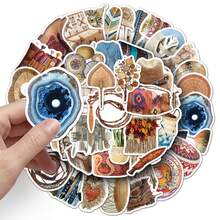 50 miếng dán màu nước phong cách Bohemian, hình hoạt hình, hình dán trang trí nội thất dễ thương, hình dán chống thấm nước, thích hợp cho bình nước, máy tính, laptop, điện thoại, hành lý, sổ tay, tủ lạnh. - 11 - Xem 7