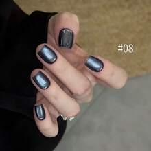 10毫升/瓶 孔雀石猫眼凝胶指甲油 - 湖绿色玻璃珠猫眼 - 2026新款高端深绿色猫眼凝胶指甲油美白迷你套装，适用于美甲沙龙DIY居家法式美甲，复活节情人节 - 彩色 - 查看 15