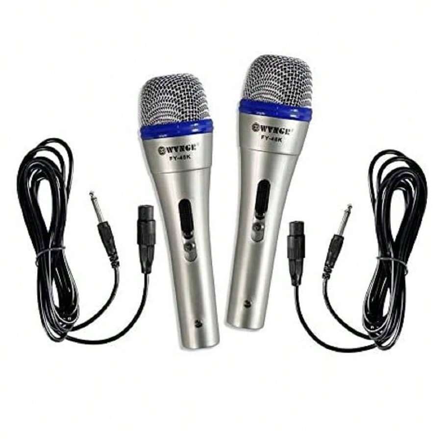OISE ART STORE Coppia 2 Microfoni Dinamici Professionali Fy-48k Meeting Conferenze Karaoke Cw505 - - Multicolore - Visualizzare 1