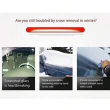 Pala quitanieve para coche con cepillo de nieve extensible, raspador de cristal, herramienta de limpieza de nieve e hielo en invierno, accesorio quitanieve. - (Pala de nieve + raspador Oxford + toalla pequeña + guantes) 1 pieza - Ver 3