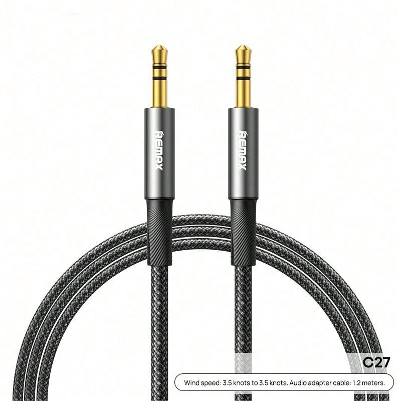 REMAX CB08 全系列音訊轉接線 Lightning Type-C USB-A 3.5mm 公母轉接 多介面全覆蓋 手機電腦耳機音響通用 黑色 - 黑色 - 查看 1