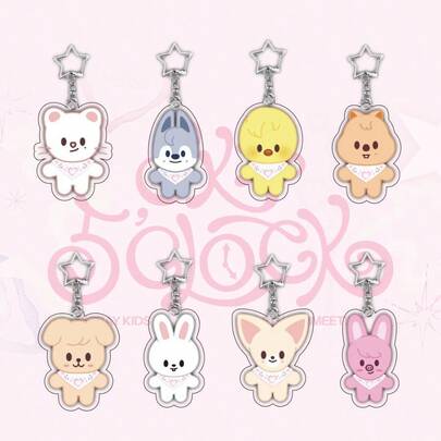 1pc KPOP Skz EN V Jimin J-Hope RM Jin Keychain, Pendant, Suitable For Clothes, Bags, Car Keys - Creative Cute Party Decor, Ideal For Christmas, Valentine's Day, Birthday Gift