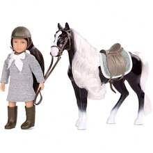 Lori - Mini muñeca y Caballo de Juguete - Muñeca pequeña de 6 Pulgadas y Caballo  - Set con Ropa, Animal y Accesorios - Juego para niños - 3 años + - Ansley y Arabel,40983935 - Multicolor - Ver 1