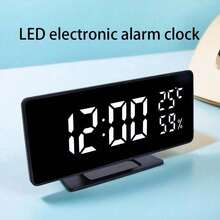 Generic USB Digital Alarm Clock Date Display Bedroom Home Decor Decorative LED Green - 2 - 查看 1