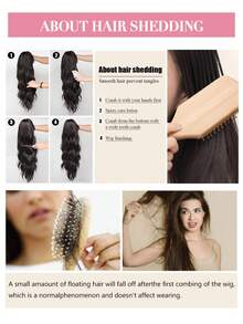 Dark Brown Layered Synthetic Wig With  Ombre Wig With Split Bangs Heat-Resistant Synthetic Fiber Rose Net Suitable For Daily Party Festival And Cosplay Wigs For Women Hairstyle - 深棕色 - 查看 8