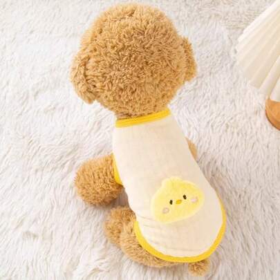 1件可爱小狗/小猫/吉娃娃宠物保暖背心，秋冬季