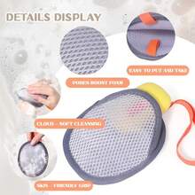 1pc Soap Mesh Bag, Lathering Net, Double-Sided Soap Lathering Net, Bathing Foam Net, Facial Cleanser Lathering Net Bag - Multicolor - View 1