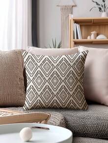 Bộ 4 vỏ gối phong cách Bohemian cổ điển, họa tiết hình học, thiết kế tối giản sang trọng, siêu mềm mại thoải mái, khóa kéo ẩn, có thể giặt máy, vỏ gối trang trí nhà cửa cho ghế sofa, phòng khách, phòng ngủ, không kèm ruột gối. - màu nâu - Xem 9