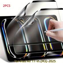 2pcs Magnetic Detachable Screen Protector Film Compatible With IPad Air 13-In.(M3)-2025/ Air 11-In.(M3)-2025/ Air 13-In.(M3)-2024/ Air 11-In.(M3)-2024 Tablet, Paper-Like Film, High Definition, Writable, Detachable, Reusable, Matte PET Anti-Glare Screen Protector, Matte Surface, Minimalist Design, Scratch-Resistant Film, Accessories - 2pcs - View 1