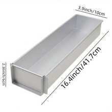 1个铝制长方形提拉米苏蛋糕模具，升级可拆卸边缘，带盖，底座稳固，长方形蛋糕模具 - 适用于提拉米苏、芝士蛋糕和慕斯蛋糕 - 厨房必备，慕斯蛋糕模具，提拉米苏模具，底座稳固，轻巧托盘，高品质平底模具，蛋糕装饰工具，甜点模具，专业烘焙师，厨房爱好者 - 彩色 - 查看 10