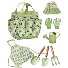 Seedypop Gardening Tool Set Toys - 8 Pieces Quality Garden Kit For Toddlers With Shovels Rake Watering Can Hat Apron Gloves Storage Bag GreenChildren's Growth Games, Fun And Joyful, Essential For Childhood - Green - View 2