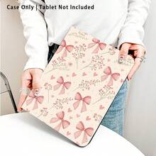 1个粉色蝴蝶结翻盖保护套，带笔槽，兼容华为Matepad SE 11英寸/Matepad Pro 11英寸/Matepad 11.5英寸2026、荣耀平板8/9/10、荣耀GT 11.5英寸/X7/X8A/X9/X8Pro/X9Pro/X10 PRO/V9/V8 Pro、S11/A11/A11+、红米、苹果、OPPO、vivo等品牌，具备自动休眠/唤醒功能，适合开学季、情人节等场合。 - 彩色 - 查看 4