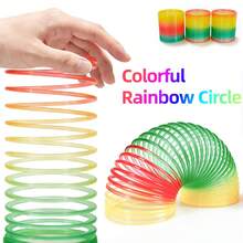 3/2/1件装彩虹线圈魔术弹簧玩具，彩色彩虹霓虹塑料弹簧玩具派对用品，男女皆宜的礼物，新年、情人节、生日（部分随机） - 彩色 - 查看 1