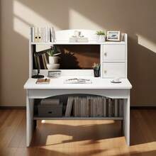 Mesa de estudio auxiliar para PC de casa - Roble - Ver 5