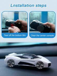 1Pc Racing Car Model Dashboard Ornament With 3-In-1 Car Model Phone Fragrance & Parking Number Plate – Stylish 360° Rotating Smartphone Stand, Parking Number Display, And Essential Oil Aroma For Cars,Racing Car Model Phone Car Holder - Ornaments - View 3