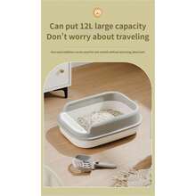 Large Litter Box, Thickened Splashproof Cat Toilet, Cat Pet Supplies, Litter Box With Scoop - one-size - View 5