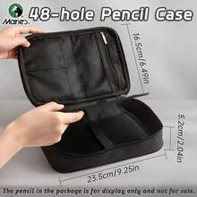 48/72/120 Slots Large Capacity Portable Colored Pencil Case, Black Fabric Zipper Storage Bag, Suitable For Adults, Professionals, Artists, Ideal For Birthday, Travel And More - 1pc Black - View 10