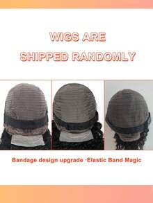 无胶卷发波波头假发 深波浪短波波头假发 1顶 无胶卷发波波头网状假发 无香型 易戴 可调节绑带 防汗帽 情人节礼物 - Natural Black - 查看 10