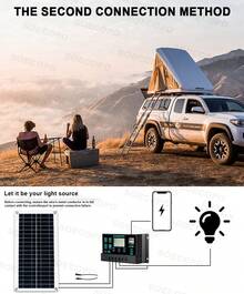 7000W Solar System Complete Kit Dual12V/24V To 110V/220V Inverter 100A Controller 200W Panel Off-Grid for Home/Camping Backup - SEP-12K-E7000 - Ver 10