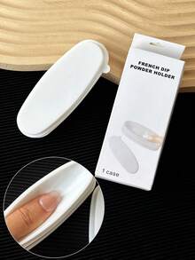 可拆卸美甲粉收集盒，法式美甲粉收集器，美甲粉回收盒，美甲粉分配器，清洁盒 - 白色 - 查看 3