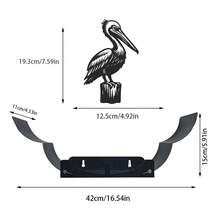 鹤形纸巾架，DIY装饰悬挂配件，适用于浴室、厨房和卧室。可伸缩、可折叠，是一款实用的家居装饰品。创意十足的卫生纸收纳架。 - 黑色 - 查看 8
