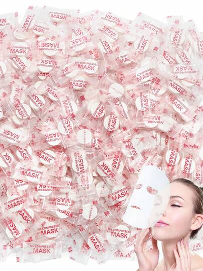 100/50/30/15 قطعة من أوراق التنظيف الوجه المضغوطة المحمولة - مناديل تنظيف مضغوطة من قماش غير منسوج بجودة صالون التجميل