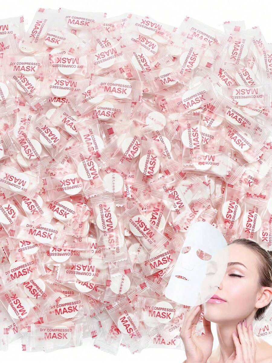 100/50/30/15pcs Portable Compressed Facial Cleansing Sheets - Beauty Salon Grade Non-Woven Compressed Cleansing Wipes - Multicolor - View 1