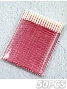 100/50pcs Disposable Eyeliner Brushes, With Fine Fiber Brush Heads, Can Be Used As Eyeliner Brushes, Nail Art Brushes, Makeup Wands, Professional Mini Makeup Tools, Eyebrow Brushes, Eyeshadow Brushes, Eyelash Brushes, And Spiral Brushes. - Multicolor - View 12