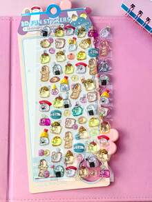 Cute 3D Crystal Stickers, Adorable Animal DIY Phone Decorative Stickers, Student Planner Stationery Gift Decorations - Gifts. Perfect For Home Decor, Party Decorations, Birthday Gifts. - Multicolor - View 5