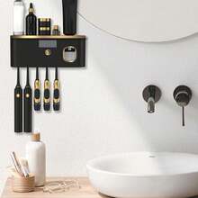 1pc Toothbrush Disinfection Stand And Drying Rack, 400mAh/Type-C Interface, Easy To Install, Suitable For Drying And Disinfecting Toothbrush And Cup, Essential Bathroom Item - Multicolor - View 8