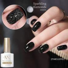 MIANEL 10ml 冬季美甲黑色水钻凝胶指甲油 2026 新款亮白色指甲油 黑色指甲油 沙龙专用 UV 灯指甲油 适用于指甲和脚趾甲 美甲用品 美甲 - 彩色 - 查看 3