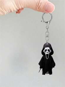 2D亚克力万圣节背包钥匙扣 - 可爱卡通配饰，适用于背包、手提包、车钥匙，日常使用，宠物纪念吊坠，情侣最佳礼物，送给家人和朋友的完美礼物，派对用品 - 彩色 - 查看 6