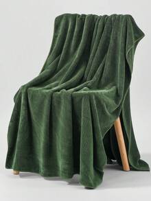 1 pièce/2 pièces/3 pièces Set de serviettes en polaire de corail de couleur unie, douces, absorbantes, sans peluches, légères, convenant à un usage domestique, pour couples, séchage rapide - Serviette de toilette 35*75cm / Serviette de bain 70*150cm / Grande serviette de bain 100*200cm Décoration de salle de bain - Vert sapin - Voir 5