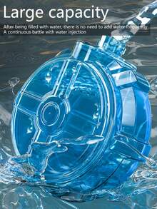 Fashion Ice Mouse Electric Water Blaster Automatic Firing With Cool Light Effects High-Pressure Water Flow Realistic Recoil Experience Large Capacity For Boys Girls Adults Summer Outdoor Water Party - 彩色 - 查看 6