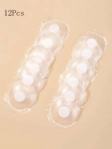 12 Pcs Women's Reusable Nipple Covers – Invisible Silicone Pasties, With/Without Travel Case, Perfect For Backless & Strapless Outfits - Multicolor - View 10