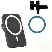 15W 快充磁吸无线车载充电器支架，兼容 Apple 17/16/15/14/13/12 及以上系列 - 黑色 - 查看 11