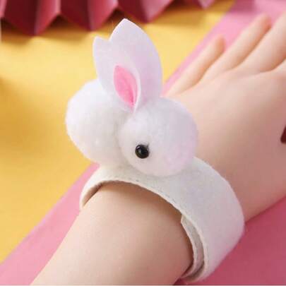 1pc, Unique Rabbit Patting Circle, Unique Creativity, Cute Rabbit Bracelet, Children's New Year Gift, Bracelet For Family And Friends Party Favors