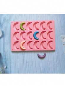 1个月牙形巧克力硅胶模具，DIY，果冻，软糖，蛋糕装饰工具 - 彩色 - 查看 4