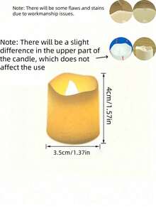 24/12/1 pièce Bougies LED sans flamme de couleur chaude, lampes décoratives de veilleuse, bougies électroniques blanc chaud, bougies décoratives pour la Saint-Valentin, la demande en mariage, la décoration de chambre de mariage, le dîner d'anniversaire, la décoration de Noël, la décoration de la maison, la décoration de la chambre, la décoration de la chambre à coucher - Blanc chaud - Voir 10