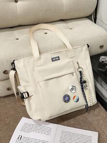 Large Capacity Casual Versatile Tote Bag For Daily Commute - Multicolor - View 9