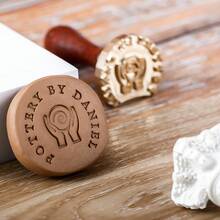 1pc 3cm Customized Pottery Stamp, Pottery Signature Stamp, Personalized Clay Stamp, Ceramic Stamp, Polymer Stamp, Custom Clay Stamp, Gift For Him - Multicolor - View 7