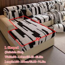 1pc Thick Warm Jacquard Soft Velvet Anti-Slip Sofa Seat Cushion Cover, Style Soft & Skin-Friendly Pet-Proof Elastic Sofa Slipcover, Autumn/Winter Anti-Scratch Sofa Skirt Suitable For L-Shaped Combination Sofa And 1/2/3/4 Seat Sofa (Sold Individually) - Beige - View 19
