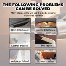 Homonth Car Headliner Adhesive Glue Fast Dry Temp Fabric Repair Kit Stronghold Sagging Roof Fix Non Marking Brush On Upholstery Glue High Strength Bonding For Car Ceilings And Trims Waterproof - Car Headliner Adhesive Glue - View 7