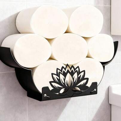 Hållare för blompapper, dekorativt hängande tillbehör för hemmabruk, lämpligt för badrum, kök och sovrum. Den är utdragbar och vikbar, vilket gör den till en praktisk heminredningsartikel. En kreativ förvaringshylla för toalettpapper.