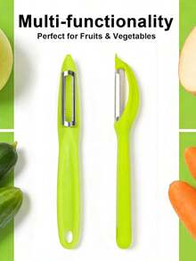 1/2 piezas Pelador de verduras, tipo universal con borde dentado, pelador de patatas con caja, apto para tomate y pelador de frutas como manzana, equipo de camping, artículos esenciales de camping - Multicolor - Ver 9